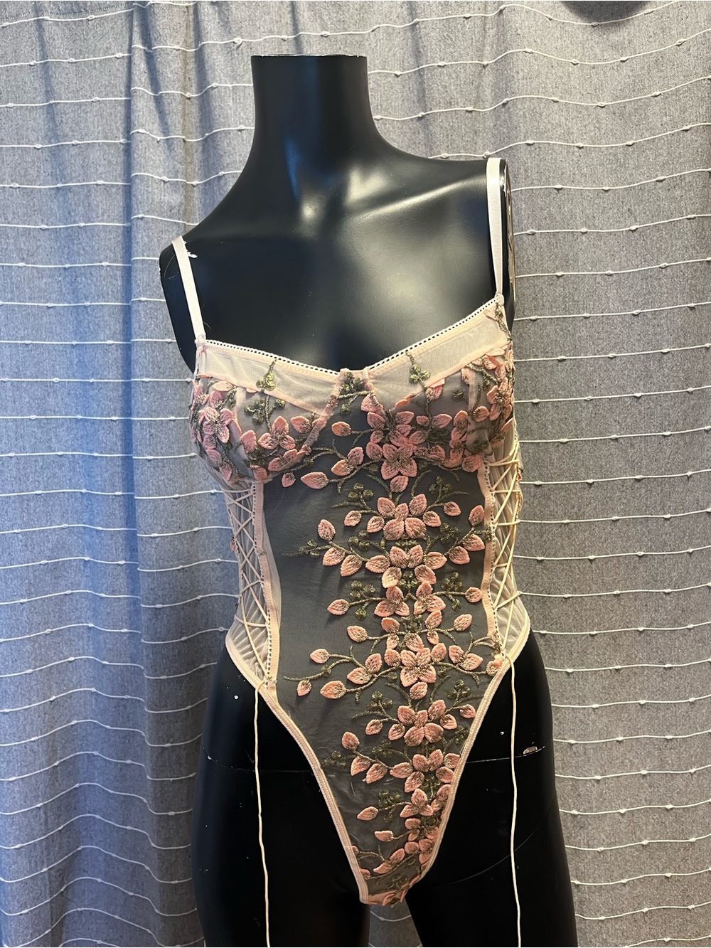 Floral Embroidered Bodysuit Lingerie